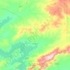 Mapa topográfico Petrolândia, altitude, relevo