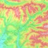 Mapa topográfico Páramo del Sil, altitude, relevo