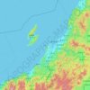 Mapa topográfico Niigata Prefecture, altitude, relevo