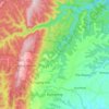 Mapa topográfico Kurrajong, altitude, relevo