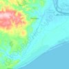 Mapa topográfico Pacatuba, altitude, relevo