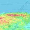Mapa topográfico Parque Nacional Waraira Repano, altitude, relevo
