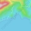 Mapa topográfico Praia Brava, altitude, relevo