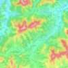Mapa topográfico Aramits, altitude, relevo