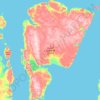 Mapa topográfico Isla Somerset, altitude, relevo