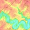 Mapa topográfico Cloué, altitude, relevo