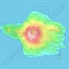 Mapa topográfico Ilha do Faial, altitude, relevo