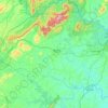 Mapa topográfico Bedford County, altitude, relevo