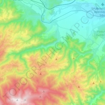Mapa topográfico Orlat, altitude, relevo