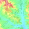 Mapa topográfico Brie-sous-Chalais, altitude, relevo