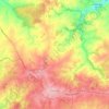Mapa topográfico Aigurande, altitude, relevo