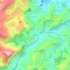 Mapa topográfico Teixeiras, altitude, relevo