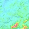 Mapa topográfico Cabuçu, altitude, relevo