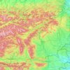 Mapa topográfico Steiermark, altitude, relevo