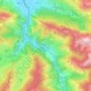 Mapa topográfico Cette-Eygun, altitude, relevo
