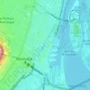 Mapa topográfico Old Montreal, altitude, relevo