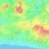 Mapa topográfico Cianjur, altitude, relevo