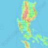 Mapa topográfico Luzon, altitude, relevo