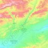 Mapa topográfico caïdat d'Aït Sedrate Jbel, altitude, relevo