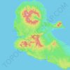 Mapa topográfico Erromango, altitude, relevo