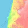 Mapa topográfico Namibe, altitude, relevo