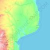 Mapa topográfico Zona Sul, altitude, relevo