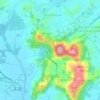 Mapa topográfico Potecas, altitude, relevo
