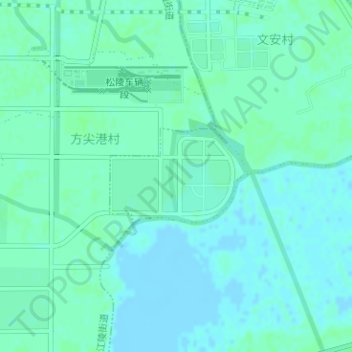Mapa topográfico 叶泽湖花苑社区, altitude, relevo
