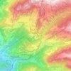 Mapa topográfico Gryon, altitude, relevo
