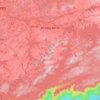 Mapa topográfico Biritiba Mirim, altitude, relevo
