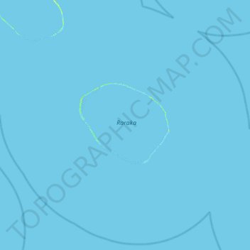 Mapa topográfico Raraka, altitude, relevo