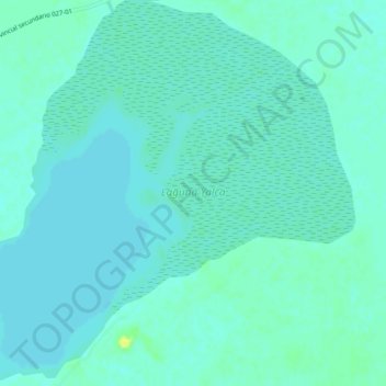 Mapa topográfico Laguna Yalca, altitude, relevo