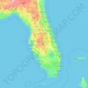 Mapa topográfico Flórida, altitude, relevo