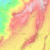 Mapa topográfico Subachoque, altitude, relevo