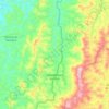 Mapa topográfico Santa Bárbara do Leste, altitude, relevo