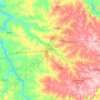 Mapa topográfico Jaú, altitude, relevo