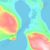 Mapa topográfico Gascoyne Inlet, altitude, relevo