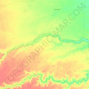 Mapa topográfico Parroquia Guachara, altitude, relevo