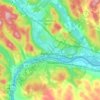 Mapa topográfico Edmundston, altitude, relevo