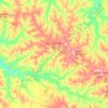 Mapa topográfico Santo Anastácio, altitude, relevo