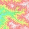 Mapa topográfico Gran Chimú, altitude, relevo