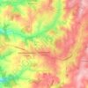 Mapa topográfico Saint-Martin-Lestra, altitude, relevo