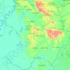 Mapa topográfico Departamento de Paraguari, altitude, relevo