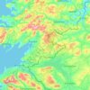 Mapa topográfico Donegal Municipal District, altitude, relevo