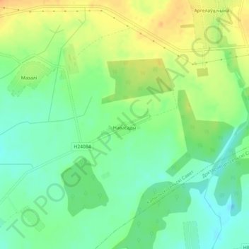 Mapa topográfico Новосады, altitude, relevo