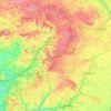 Mapa topográfico Perche, altitude, relevo