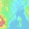 Mapa topográfico Davao City, altitude, relevo