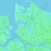 Mapa topográfico Norfolk, altitude, relevo