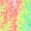 Mapa topográfico Descanso, altitude, relevo