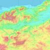 Mapa topográfico Olanchito, altitude, relevo